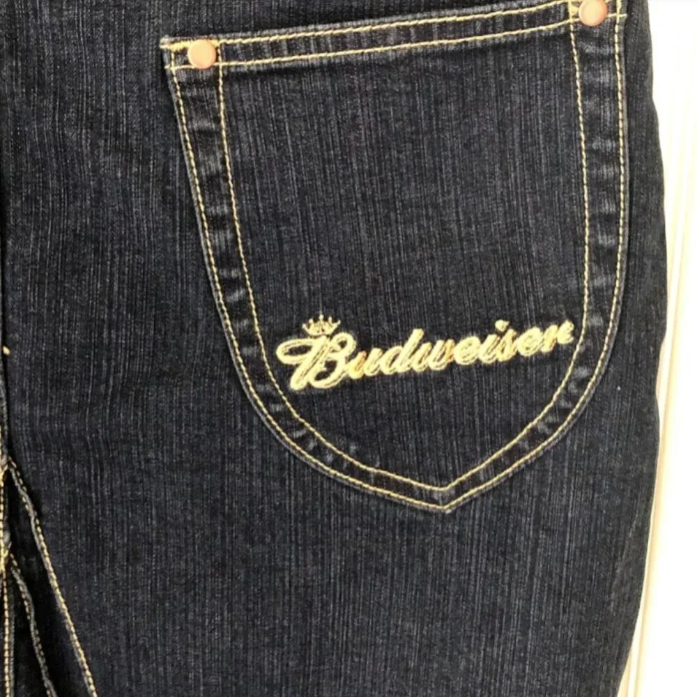 Budweiser Women's Denim Blue Jean Skirt NWT Sz 11